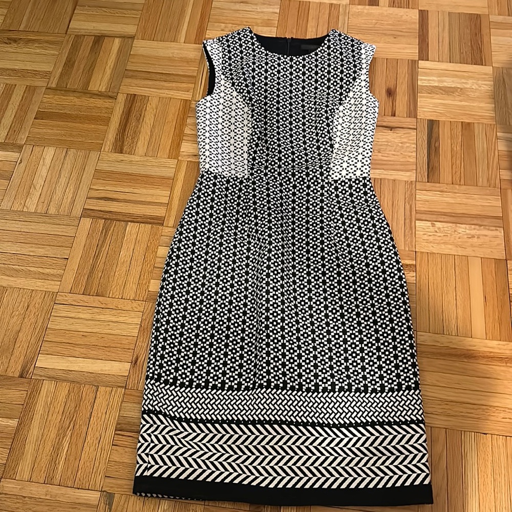 J crew Black & Cream Dress